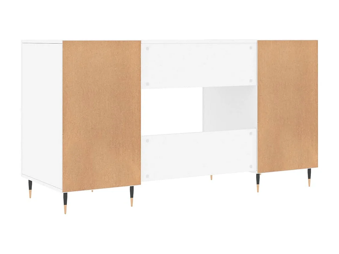 Bureau blanc 140x50x75 cm bois d'ingénierie