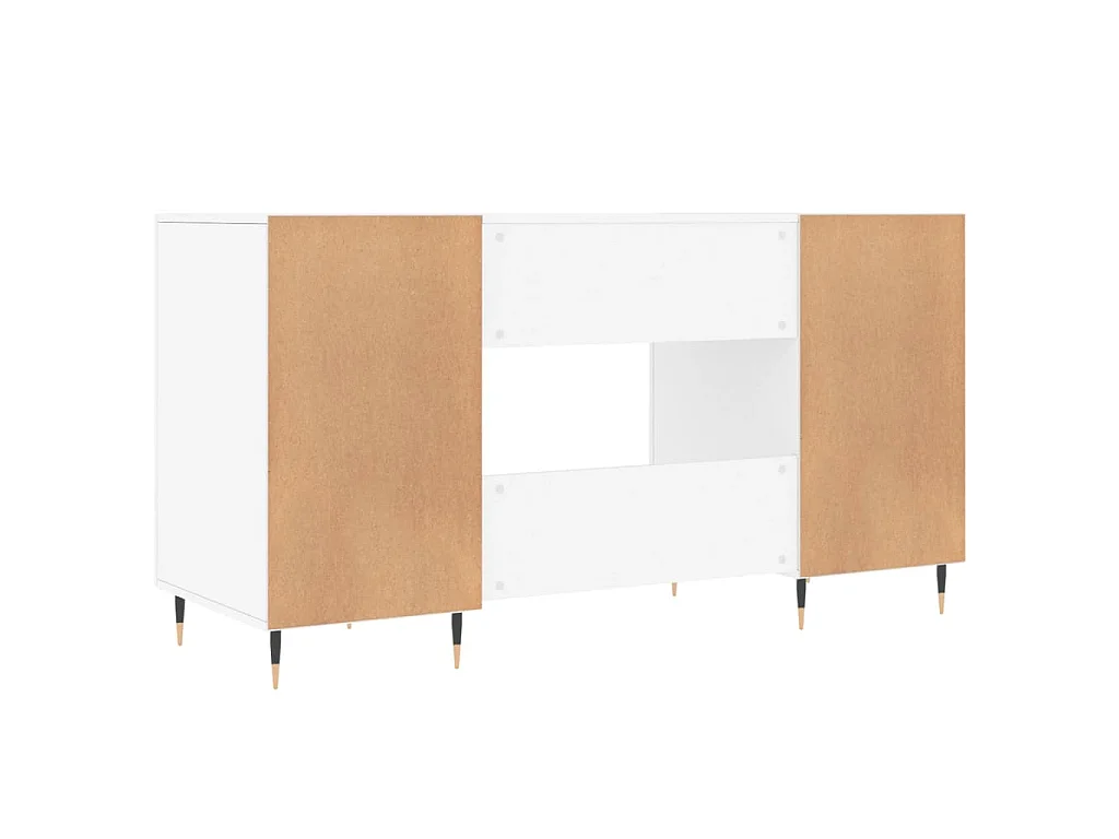 Bureau blanc 140x50x75 cm bois d'ingénierie
