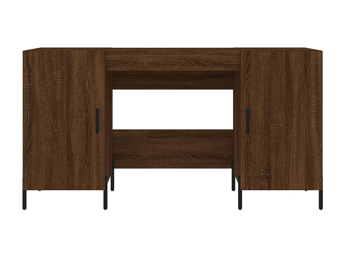 Bureau chêne marron 140x50x75 cm bois d'ingénierie