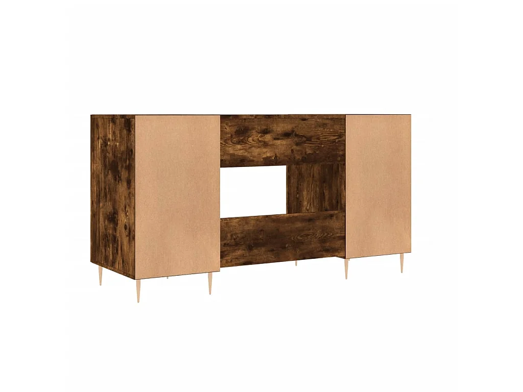 Bureau chêne fumé 140x50x75 cm bois d'ingénierie