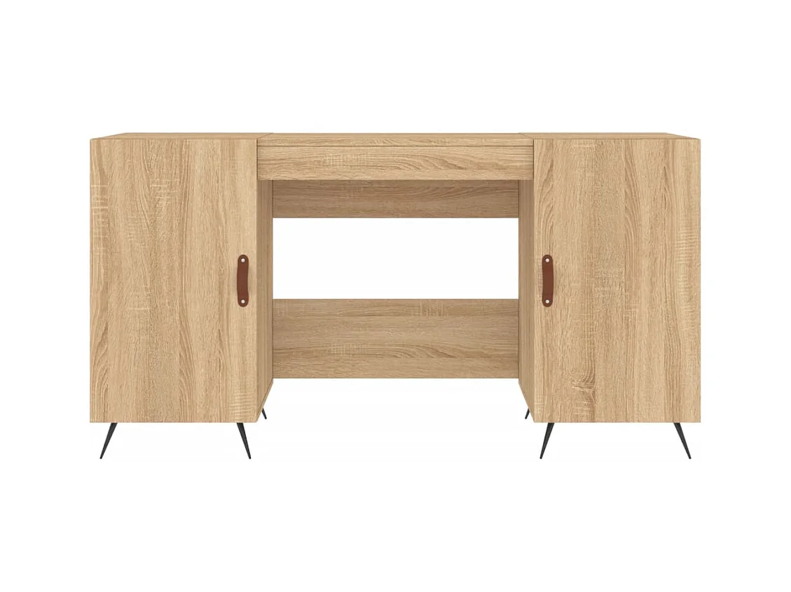 Bureau chêne sonoma 140x50x75 cm bois d'ingénierie