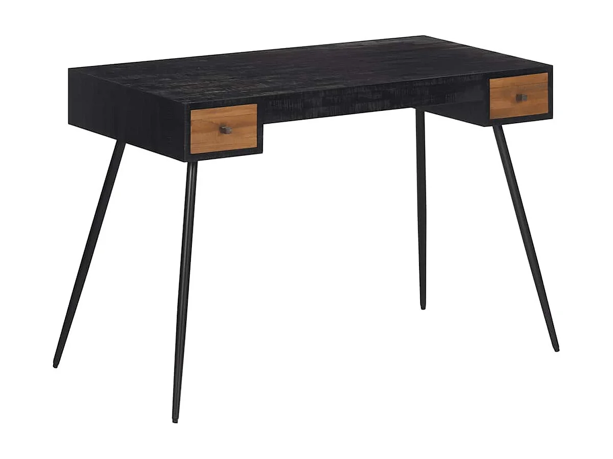 Bureau 117x56,5x75 cm massief gerecycled teakhout