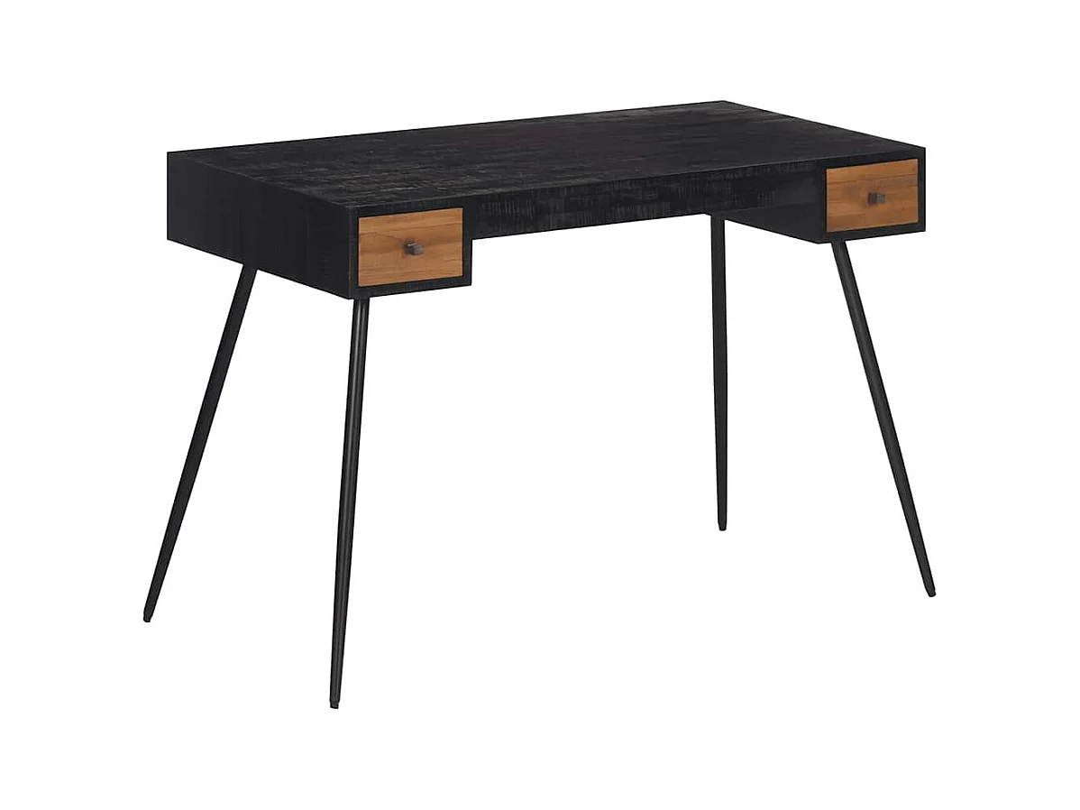 Schreibtisch 117x56,5x75 cm Recyceltes Massivholz Teak