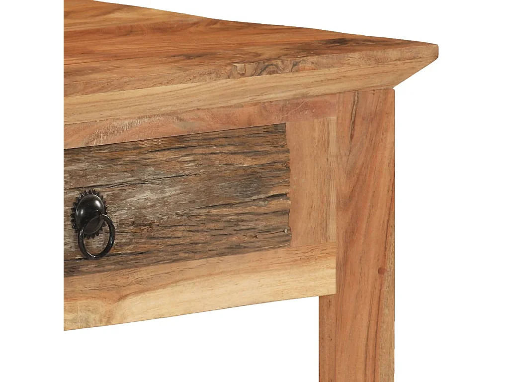 Escritorio de madera maciza reciclada 110x50x75 cm