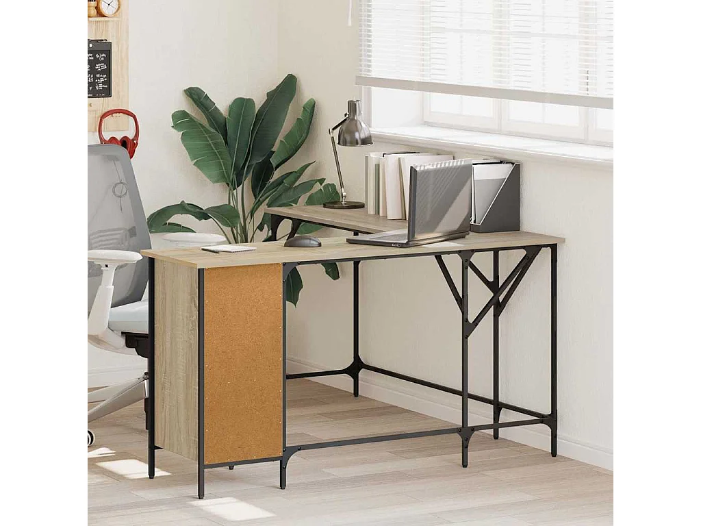 Schreibtisch Sonoma-Eiche 141x141x75 cm Holzwerkstoff