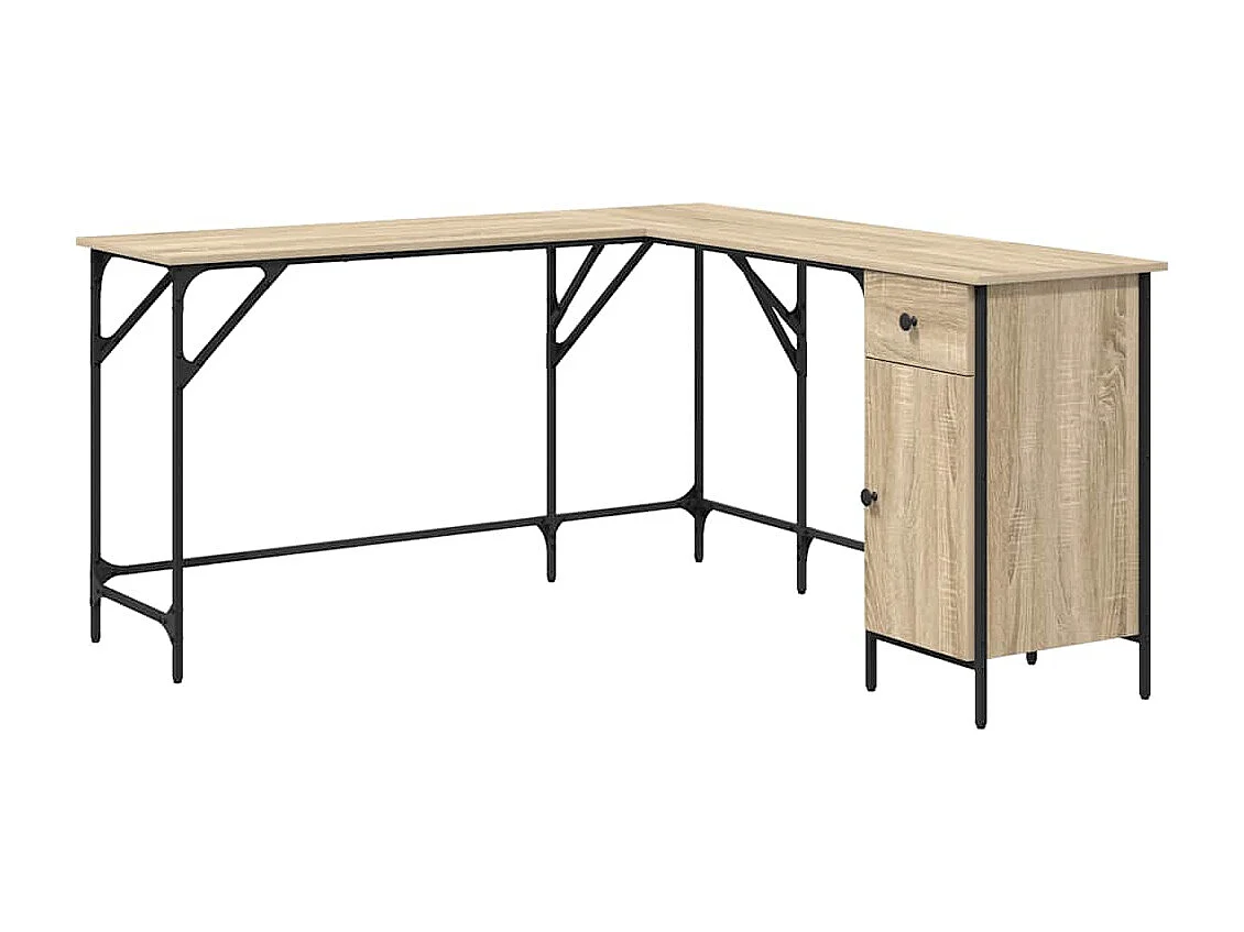 Schreibtisch Sonoma-Eiche 141x141x75 cm Holzwerkstoff
