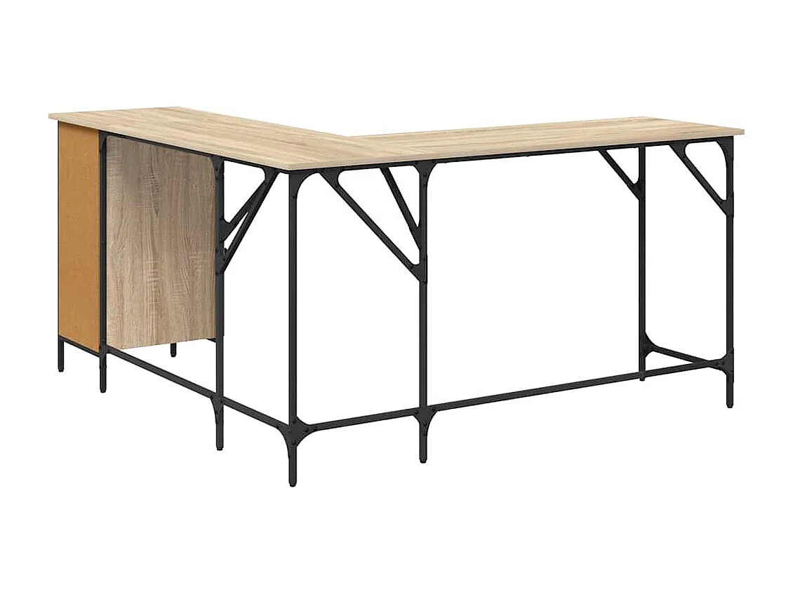 Schreibtisch Sonoma-Eiche 141x141x75 cm Holzwerkstoff