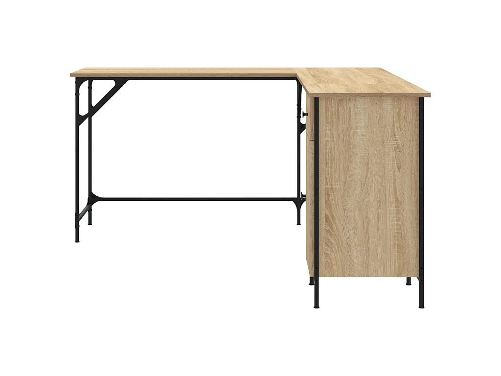 Scrivania Rovere Sonoma 141x141x75 cm in Legno Multistrato