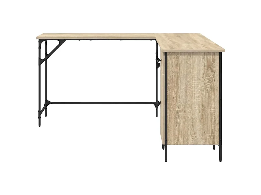 Scrivania Rovere Sonoma 141x141x75 cm in Legno Multistrato