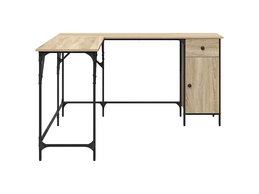 Scrivania Rovere Sonoma 141x141x75 cm in Legno Multistrato