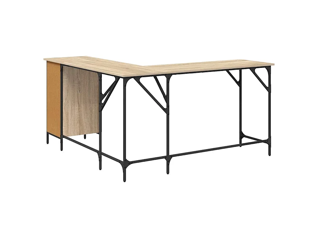 Scrivania Rovere Sonoma 141x141x75 cm in Legno Multistrato