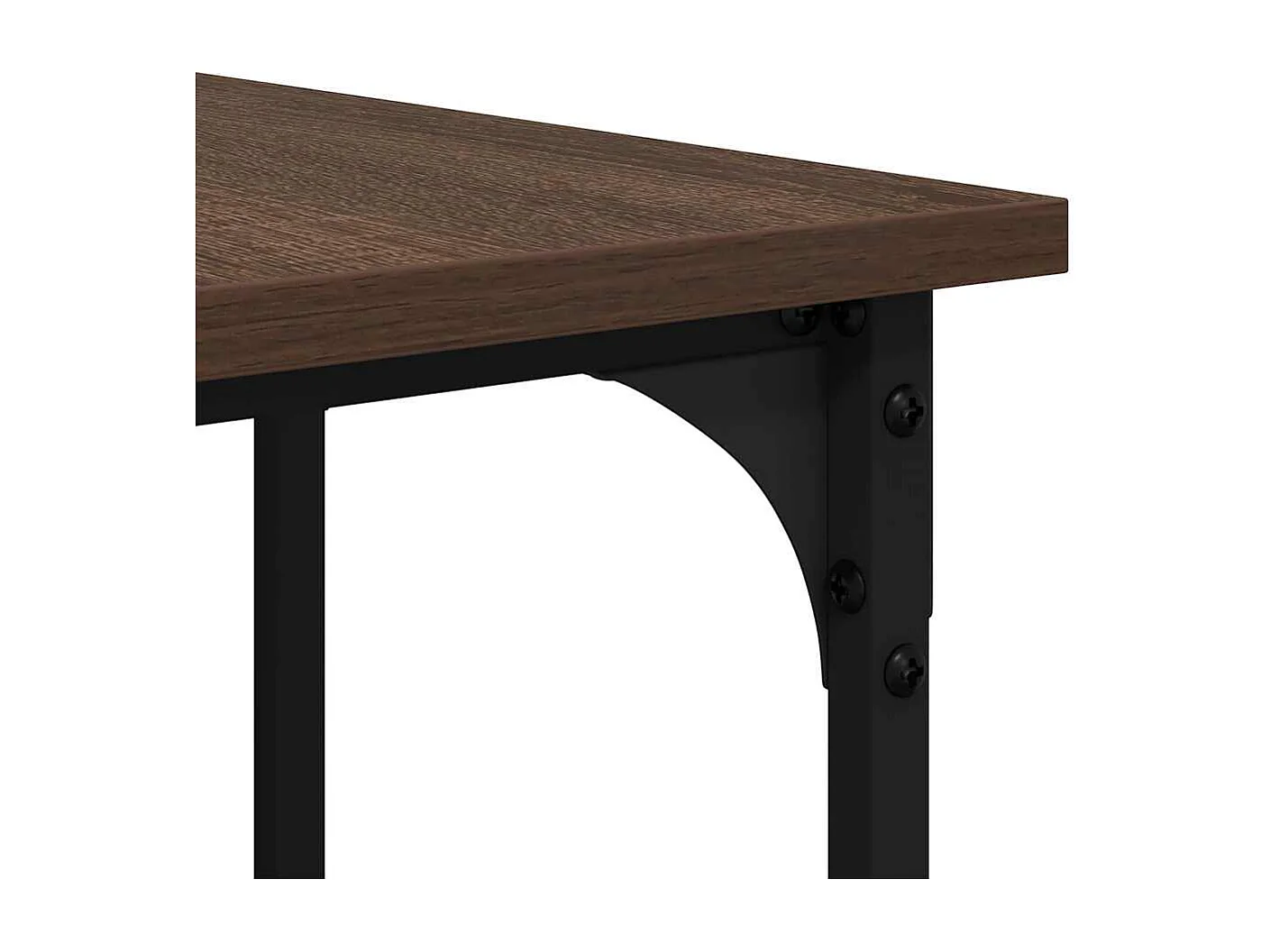 Bureau chêne marron 139x139x75 cm bois d'ingénierie