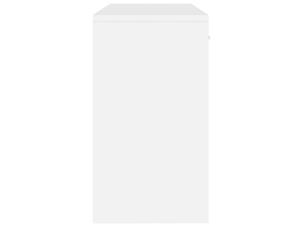 Bureau avec tiroir et armoire Blanc brillant 100x40x73 cm