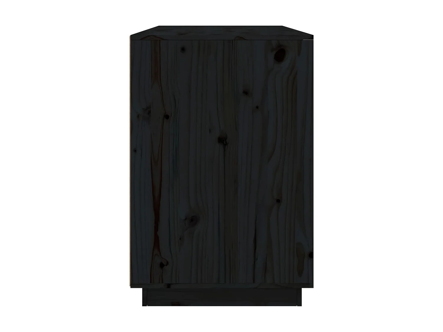 Bureau noir 140x50x75 cm bois massif de pin