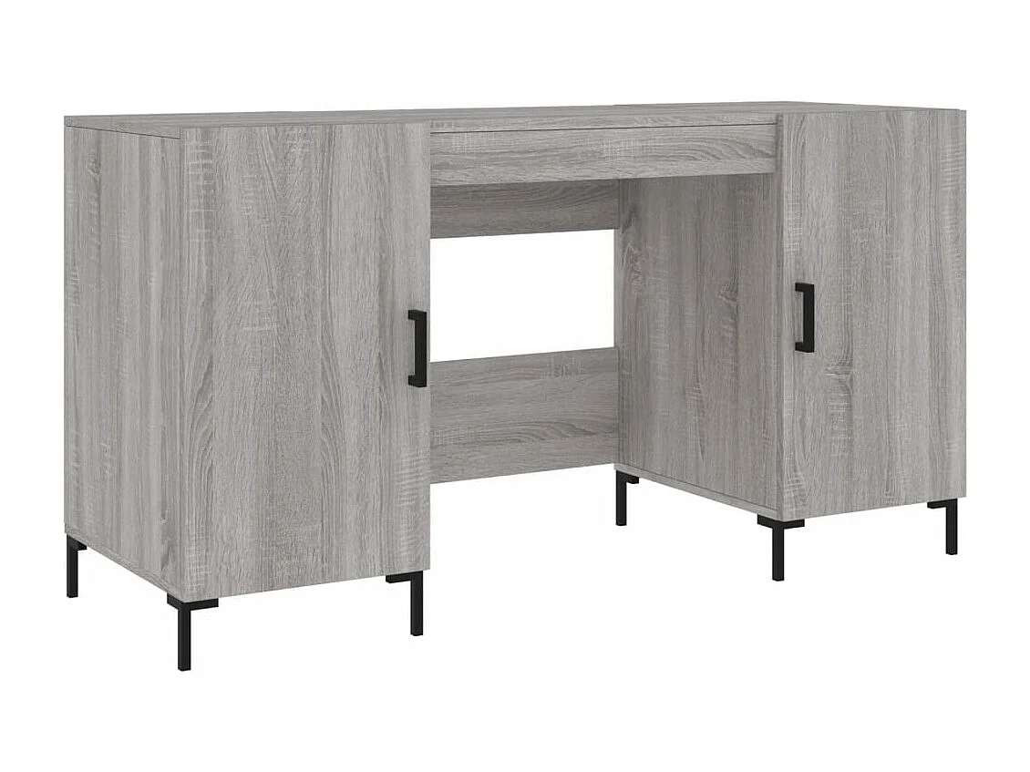 Scrivania Grigio Sonoma 140x50x75 cm in Legno Multistrato