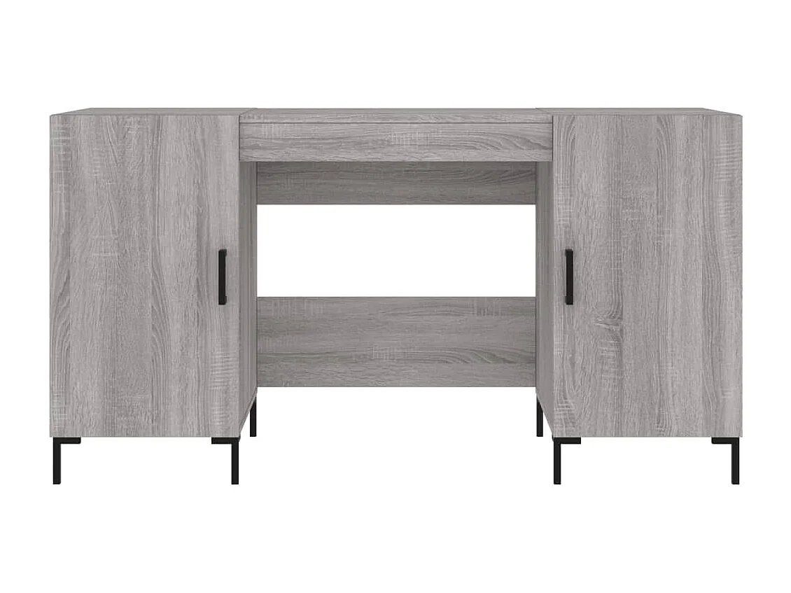 Scrivania Grigio Sonoma 140x50x75 cm in Legno Multistrato