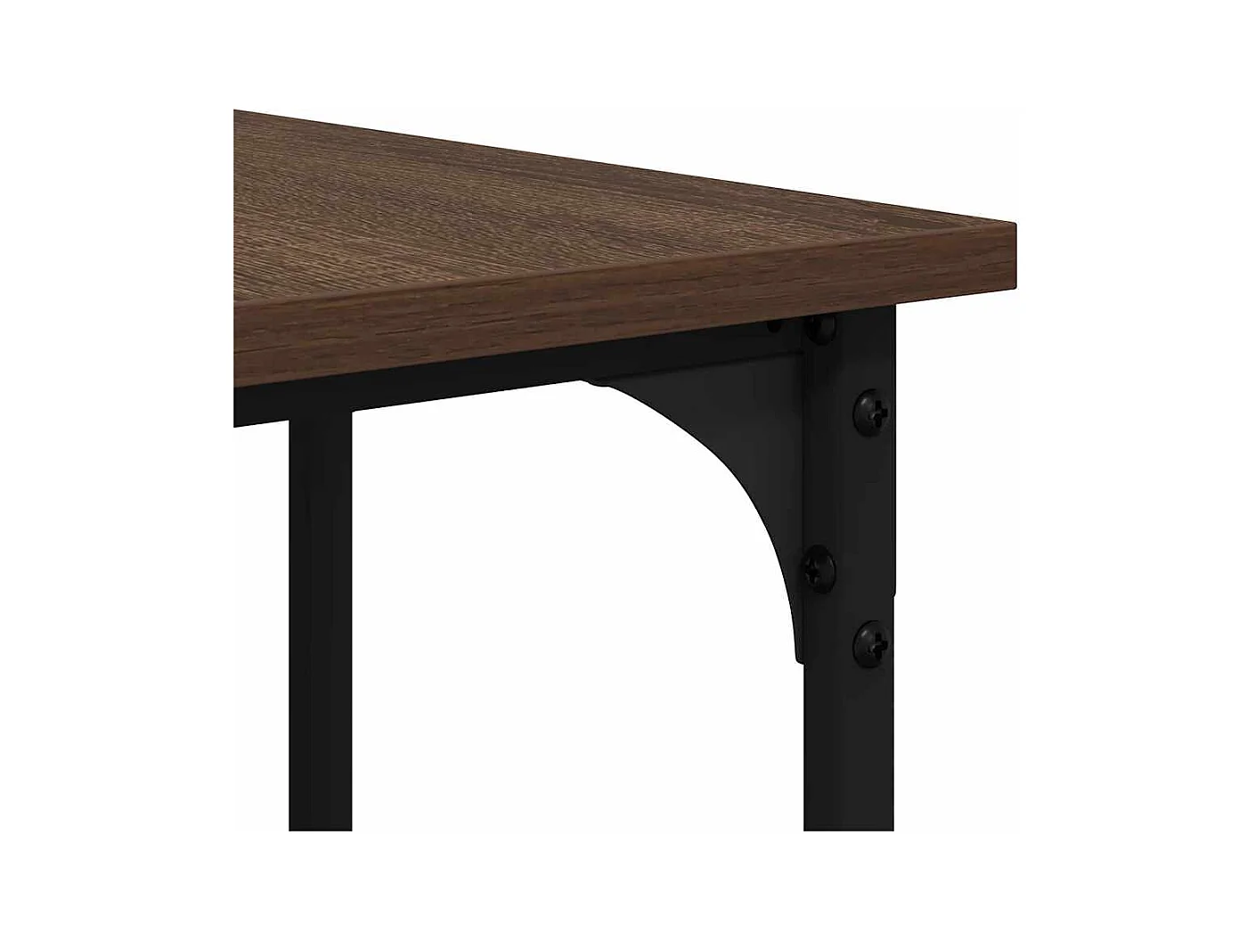 Bureau chêne marron 139x139x75 cm bois d'ingénierie