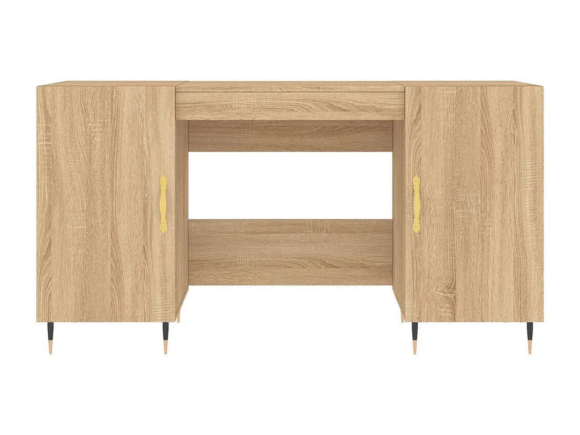 Bureau chêne sonoma 140x50x75 cm bois d'ingénierie