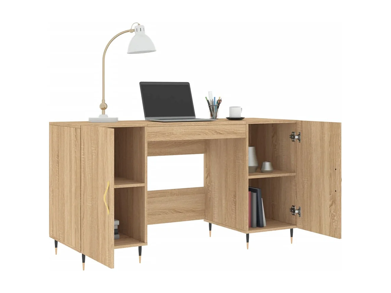 Schreibtisch Sonoma-Eiche 140x50x75 cm Holzwerkstoff