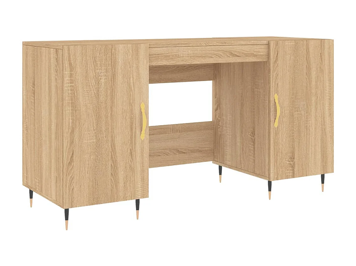 Bureau 140x50x75 cm bewerkt hout sonoma eikenkleurig