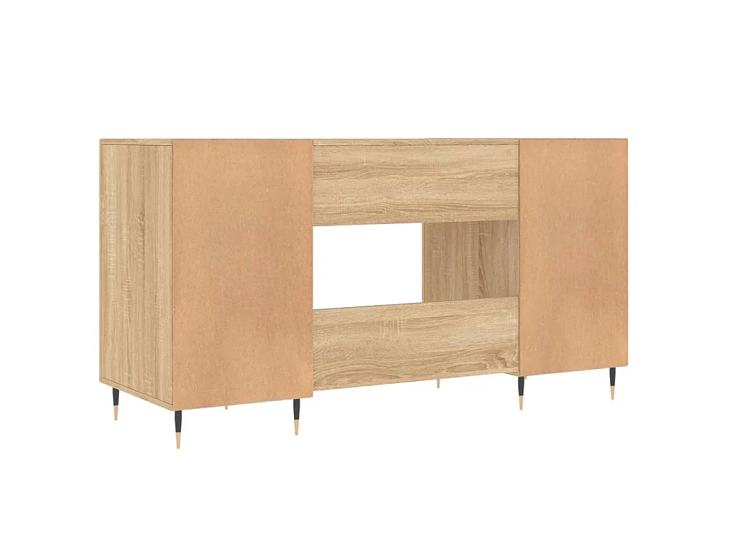 Bureau 140x50x75 cm bewerkt hout sonoma eikenkleurig