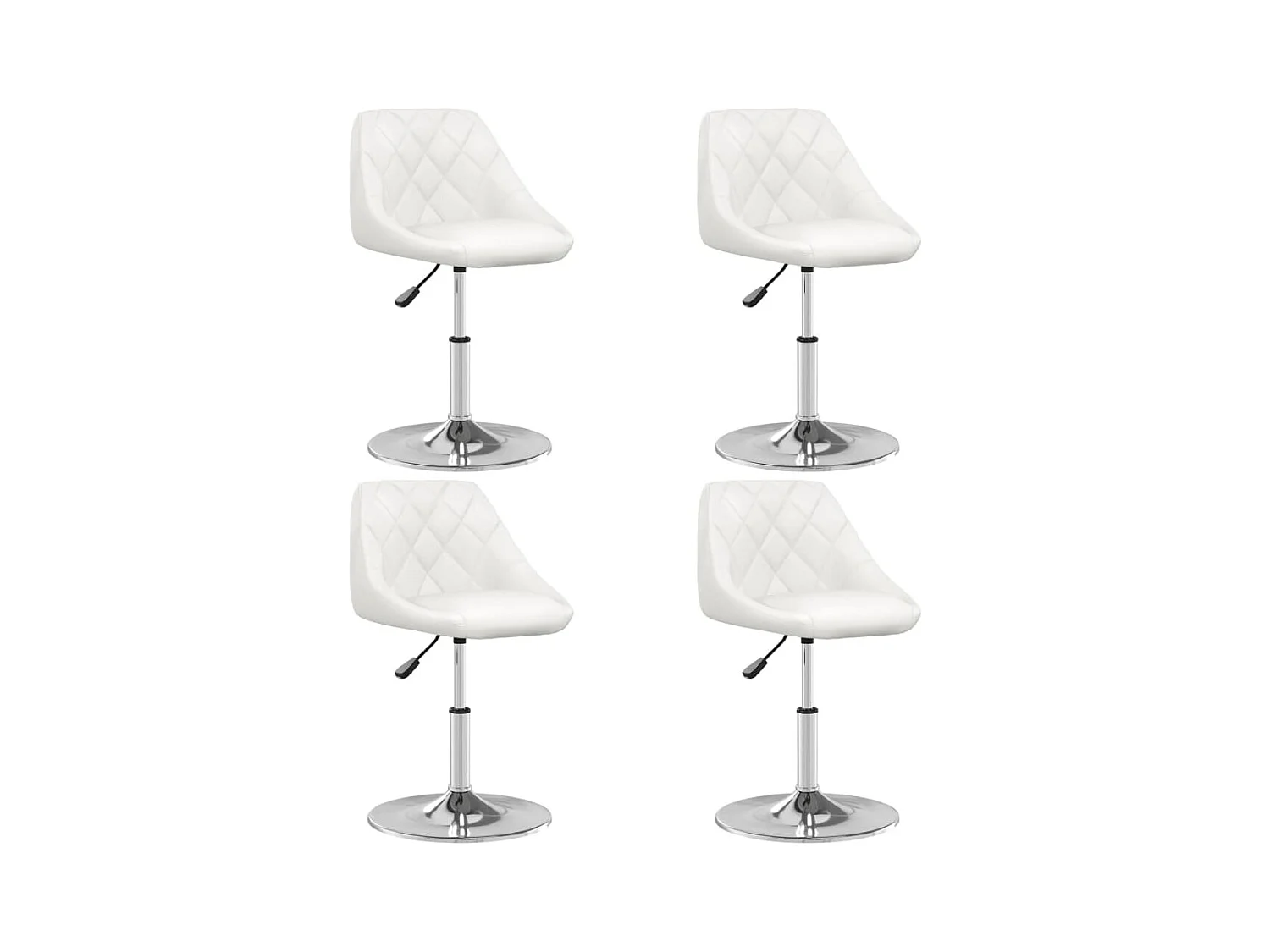 Chaises à manger lot de 4 blanc similicuir