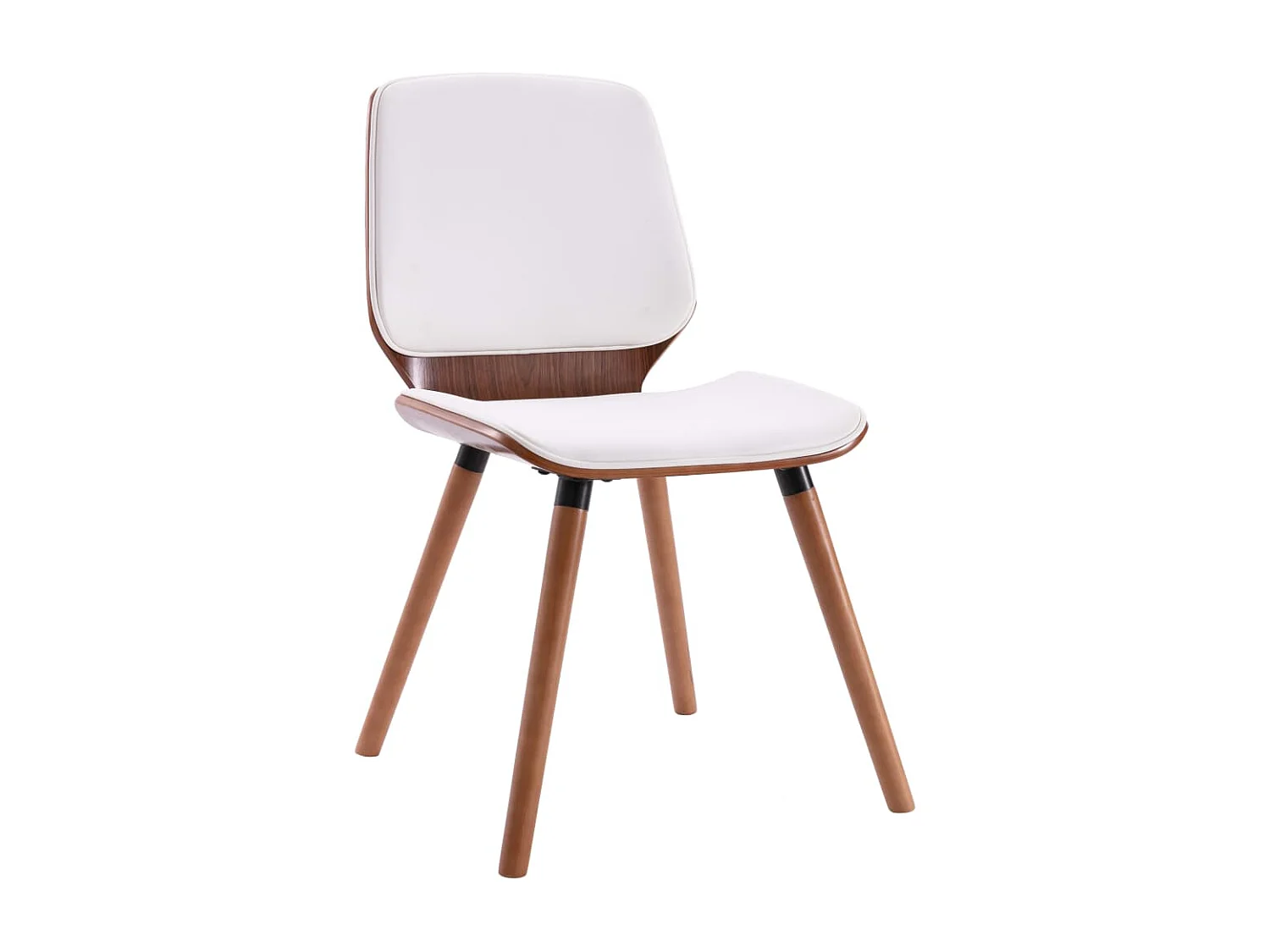 Sedie da Pranzo 2 pz Bianche in Similpelle