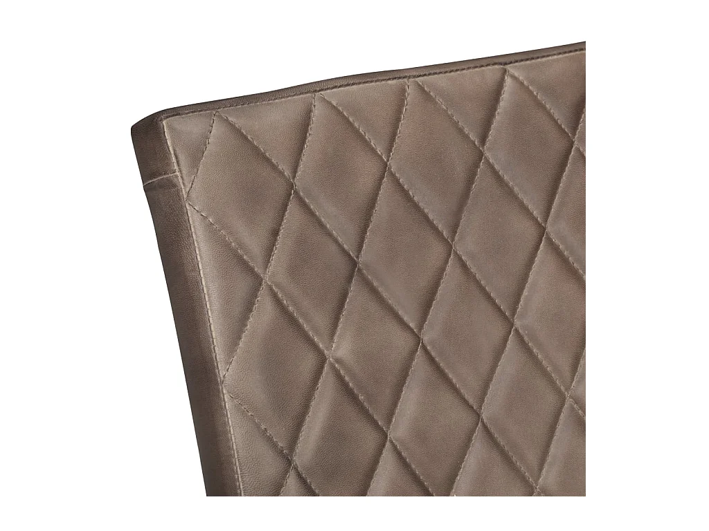 Sillas voladizas de comedor 6 unidades cuero auténtico marrón