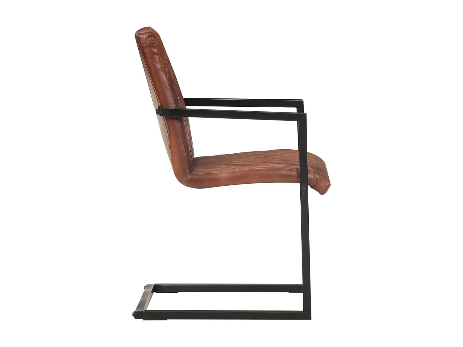 Eetkamerstoelen 4 st echt leer bruin