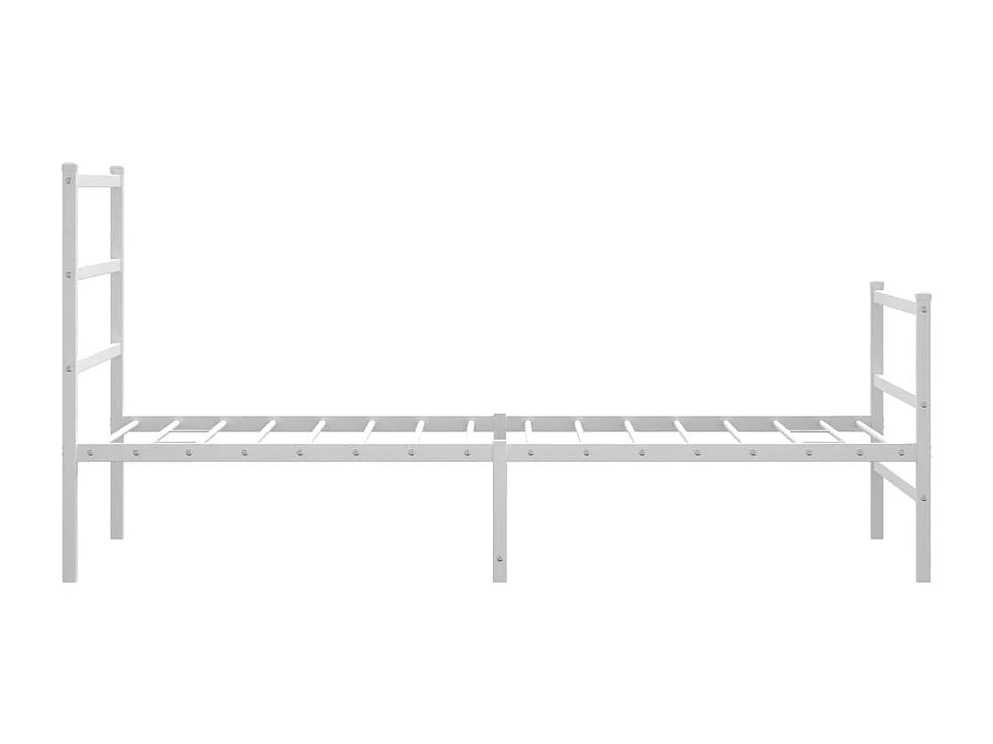 Bedframe met hoofd- en voeteneinde metaal wit 90x190 cm