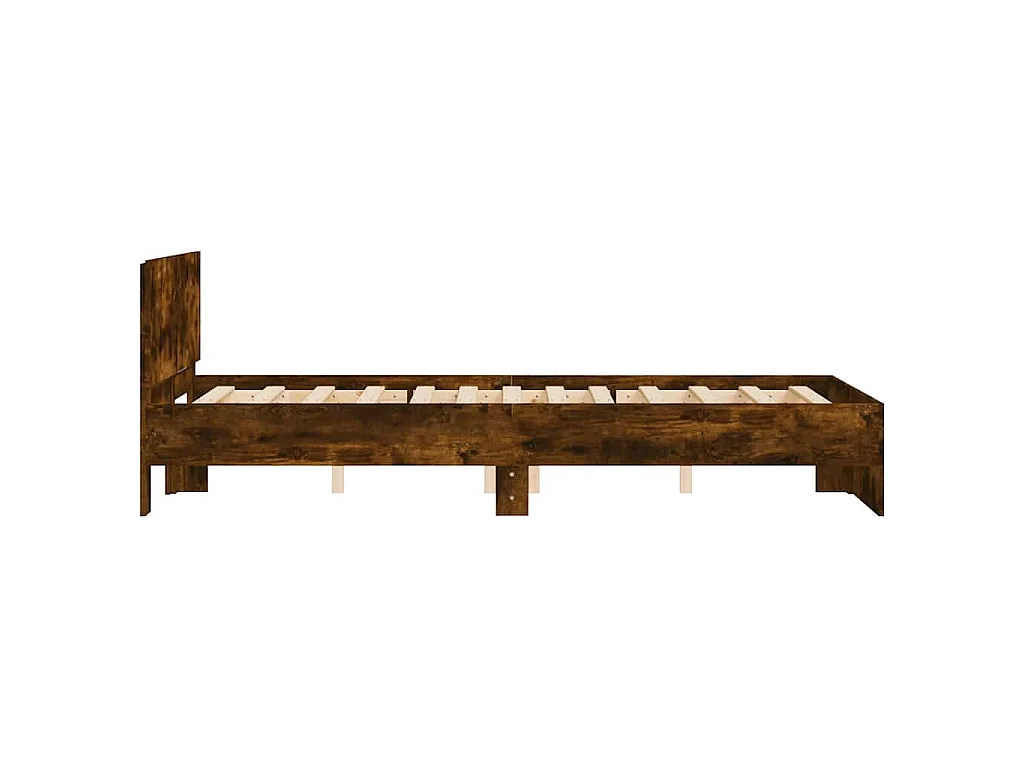 Bedframe met hoofdeinde gerookt eikenkleurig 120x190 cm