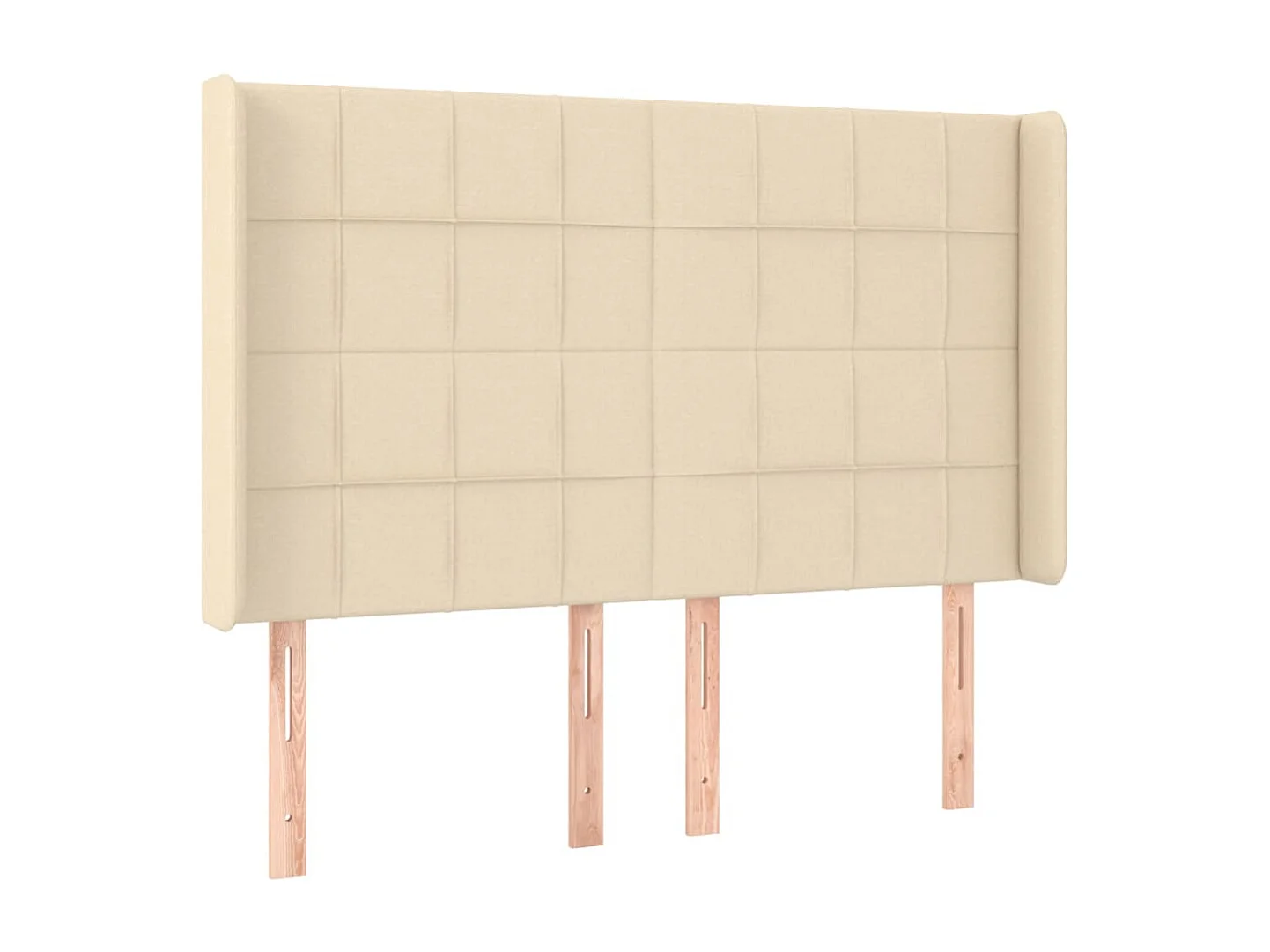 Letto a Molle con Materasso e LED Crema 140x190 cm in Tessuto