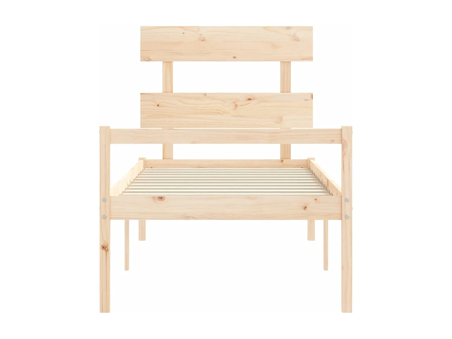 Seniorenbed met hoofdbord massief hout