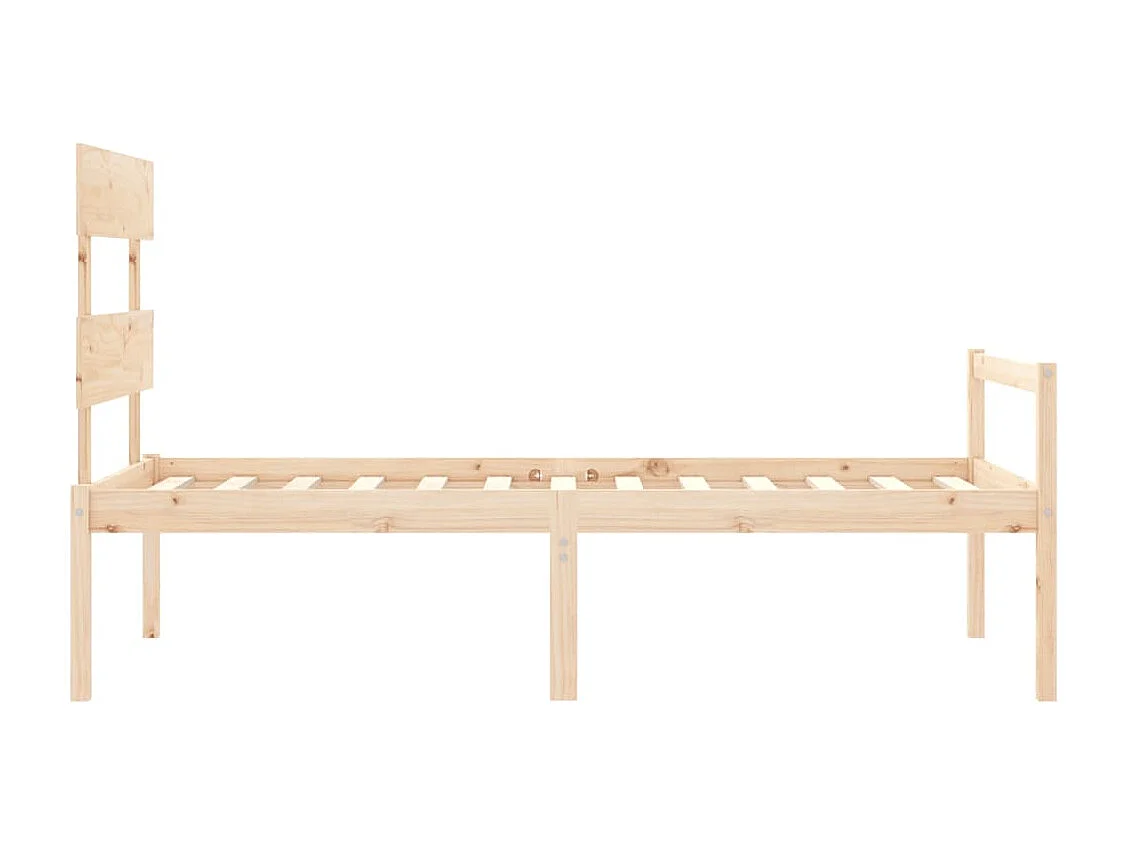 Seniorenbed met hoofdbord massief hout