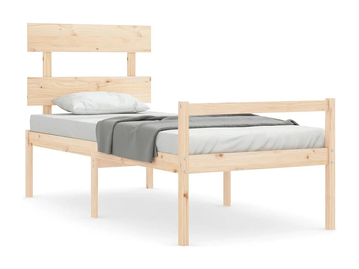 Lit pour personne âgée sans matelas bois massif