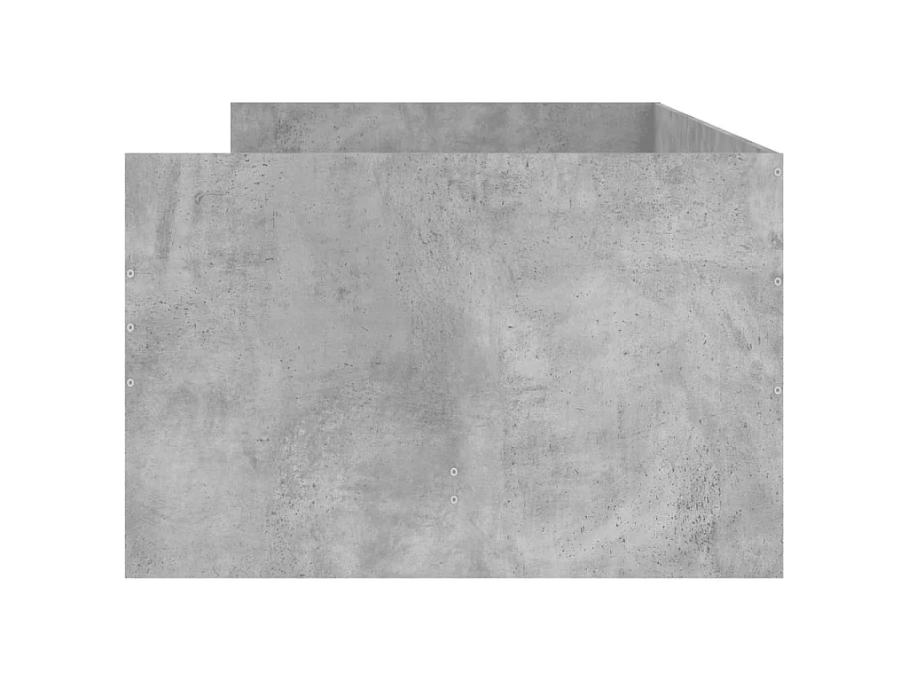 Cadre de lit avec tiroirs sans matelas gris béton 90x200 cm