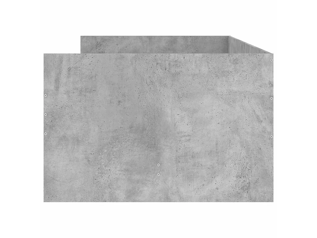 Cadre de lit avec tiroirs sans matelas gris béton 90x200 cm