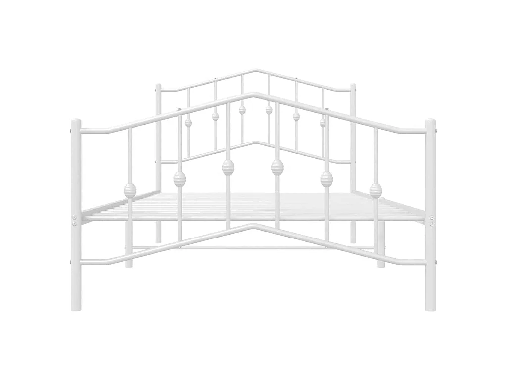 Estructura cama sin colchón con estribo metal blanco 100x200 cm