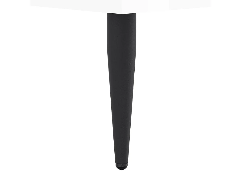 Cadre de lit sans matelas blanc brillant 140x190 cm