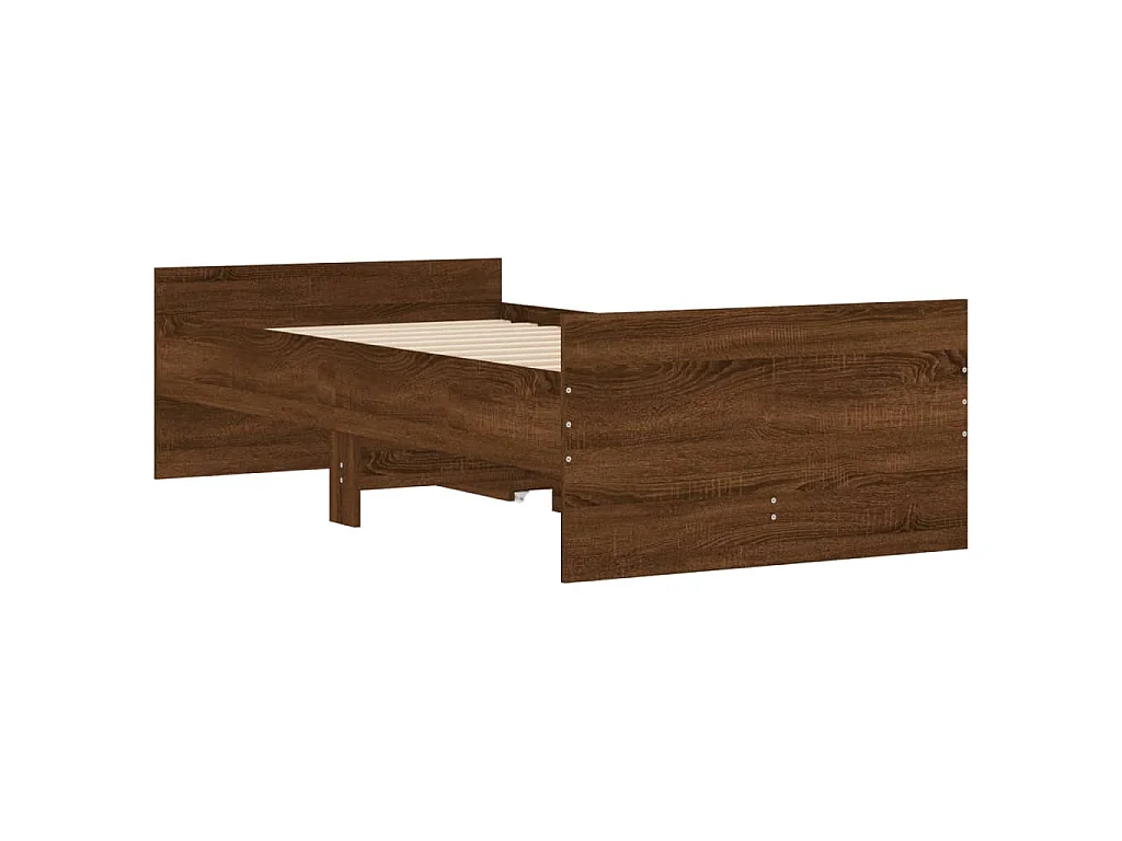 Giroletto con Cassetti Rovere Marrone 90x190 cm