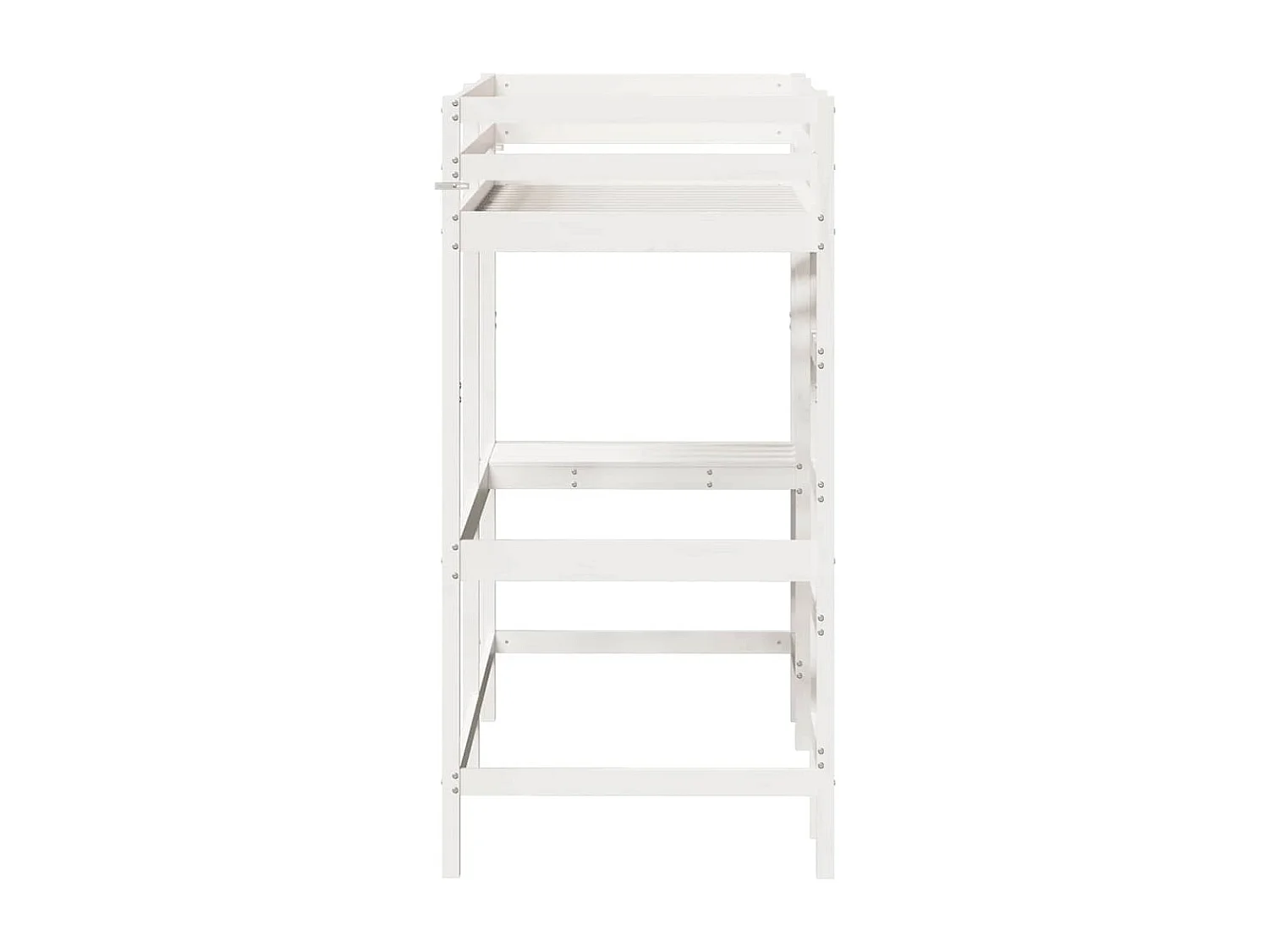 Lit superposé sans matelas blanc 75x190 cm pin massif