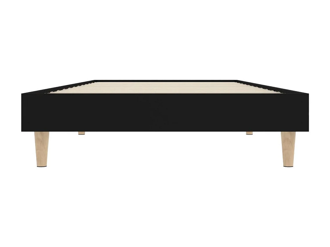 Bedframe bewerkt hout zwart 75x190 cm