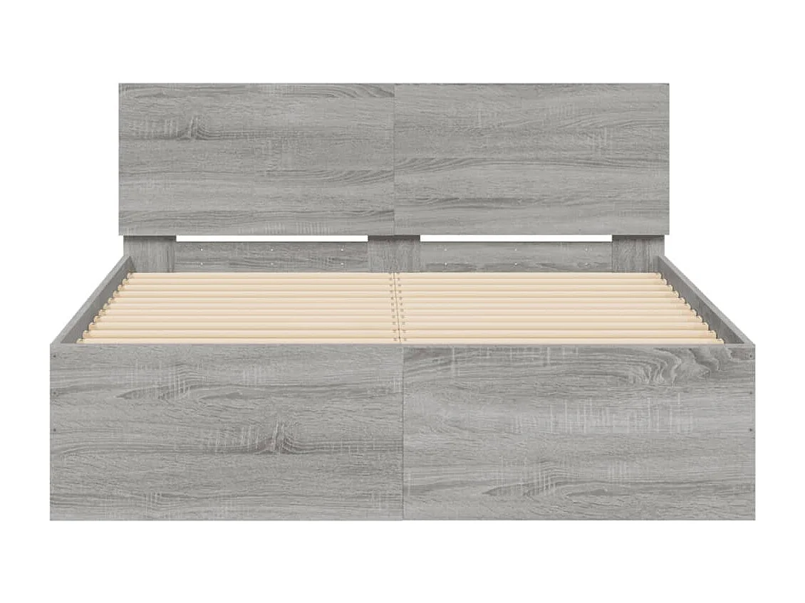 Cadre de lit sans matelas sonoma gris 120x200 cm