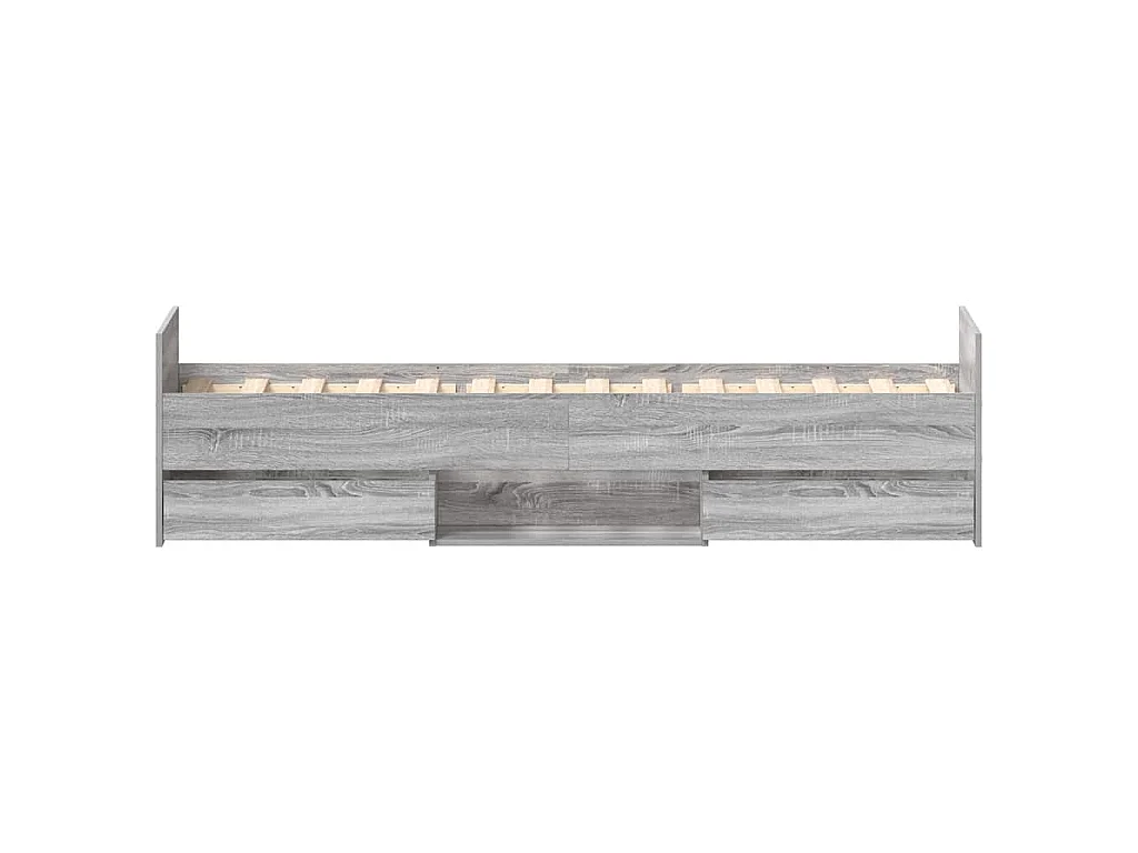 Giroletto con Testiera e Pediera Grigio Sonoma 90x200 cm