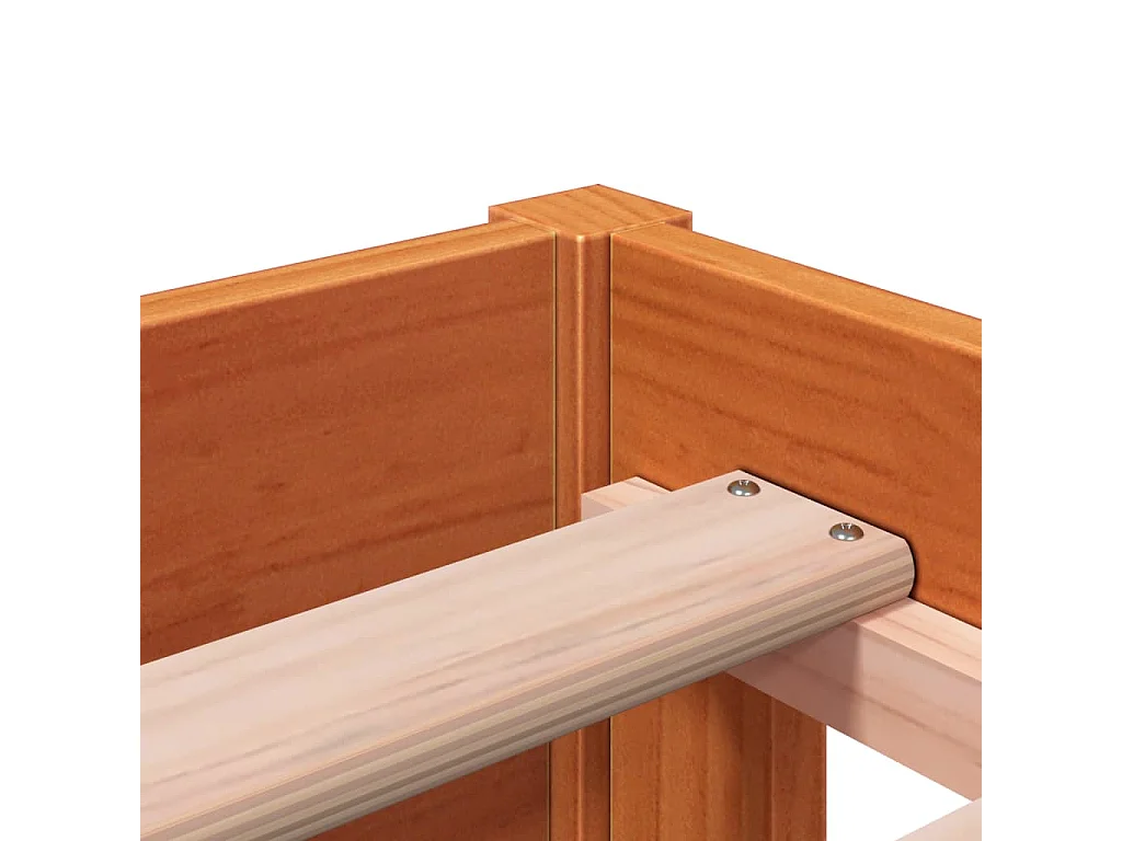 Bedbank zonder matras wasbruin 75x190 cm massief grenenhout