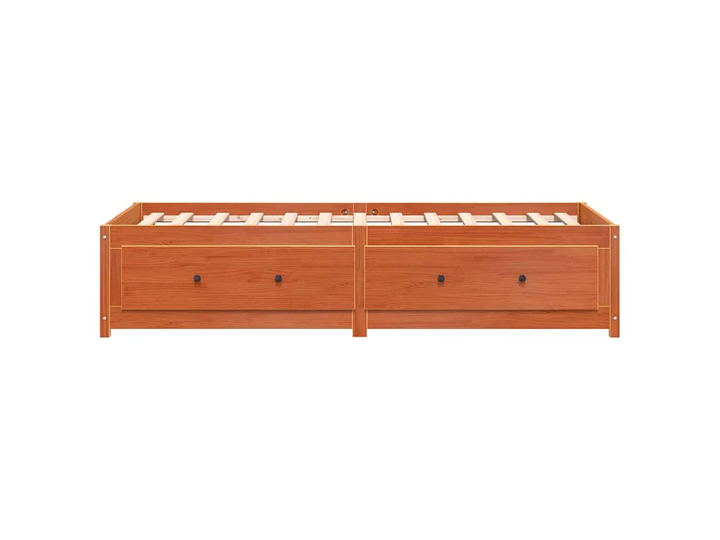 Diván sin colchón marrón cera 75x190 cm madera maciza de pino