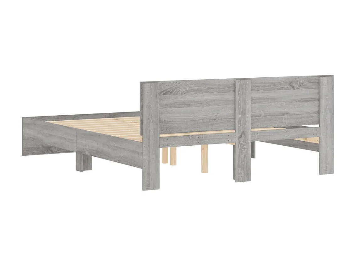 Cadre de lit sans matelas sonoma gris 140x200 cm
