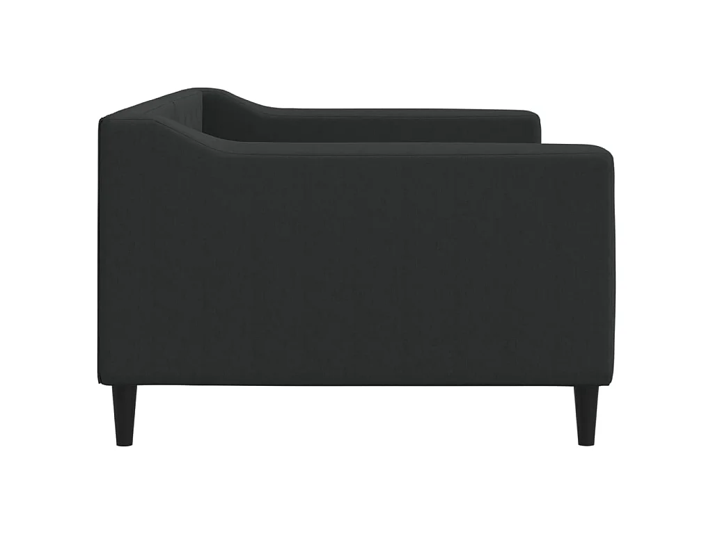 Letto da Giorno Nero 90x190 cm in Tessuto