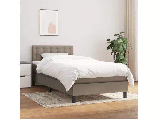 Kauf Unique Boxspringbett mit Matratze Taupe 90x200 cm Stoff