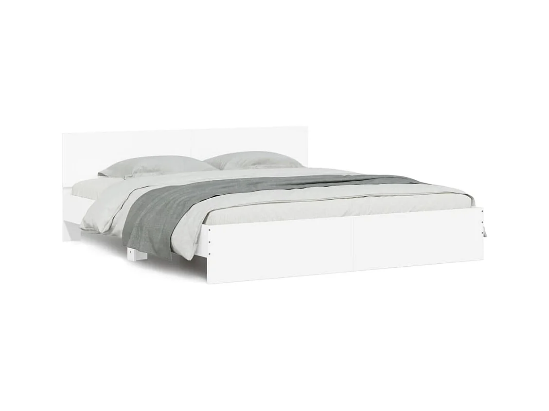 Giroletto con LED senza Materasso Bianco 180x200 cm